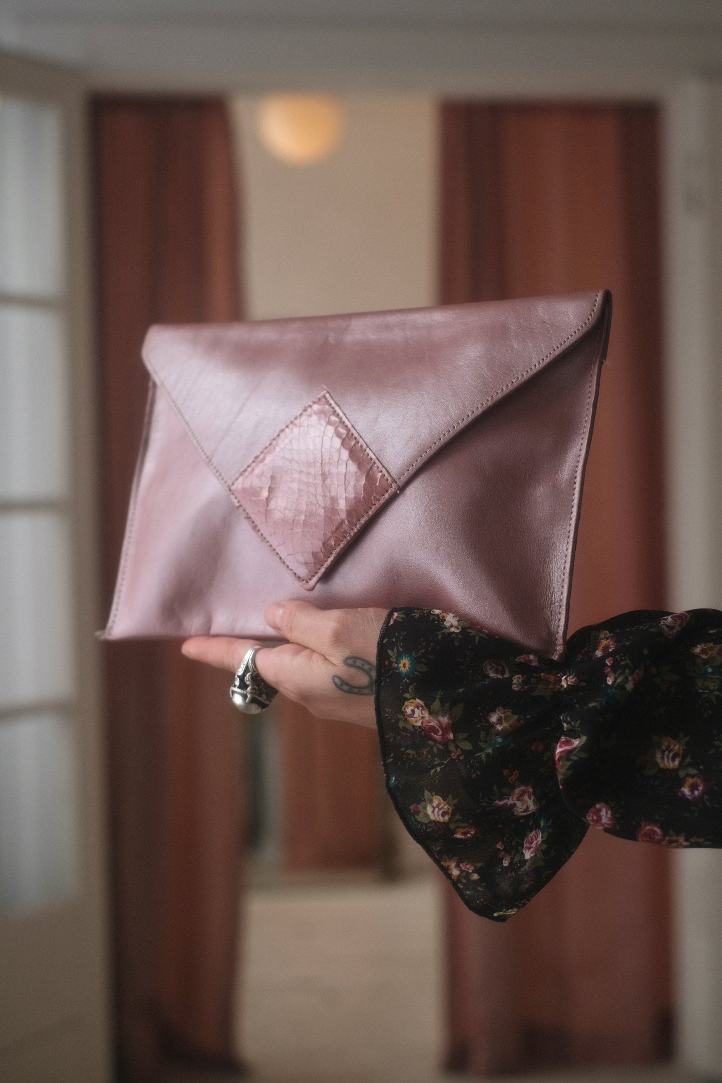 1980s Metallic Pink Clutch