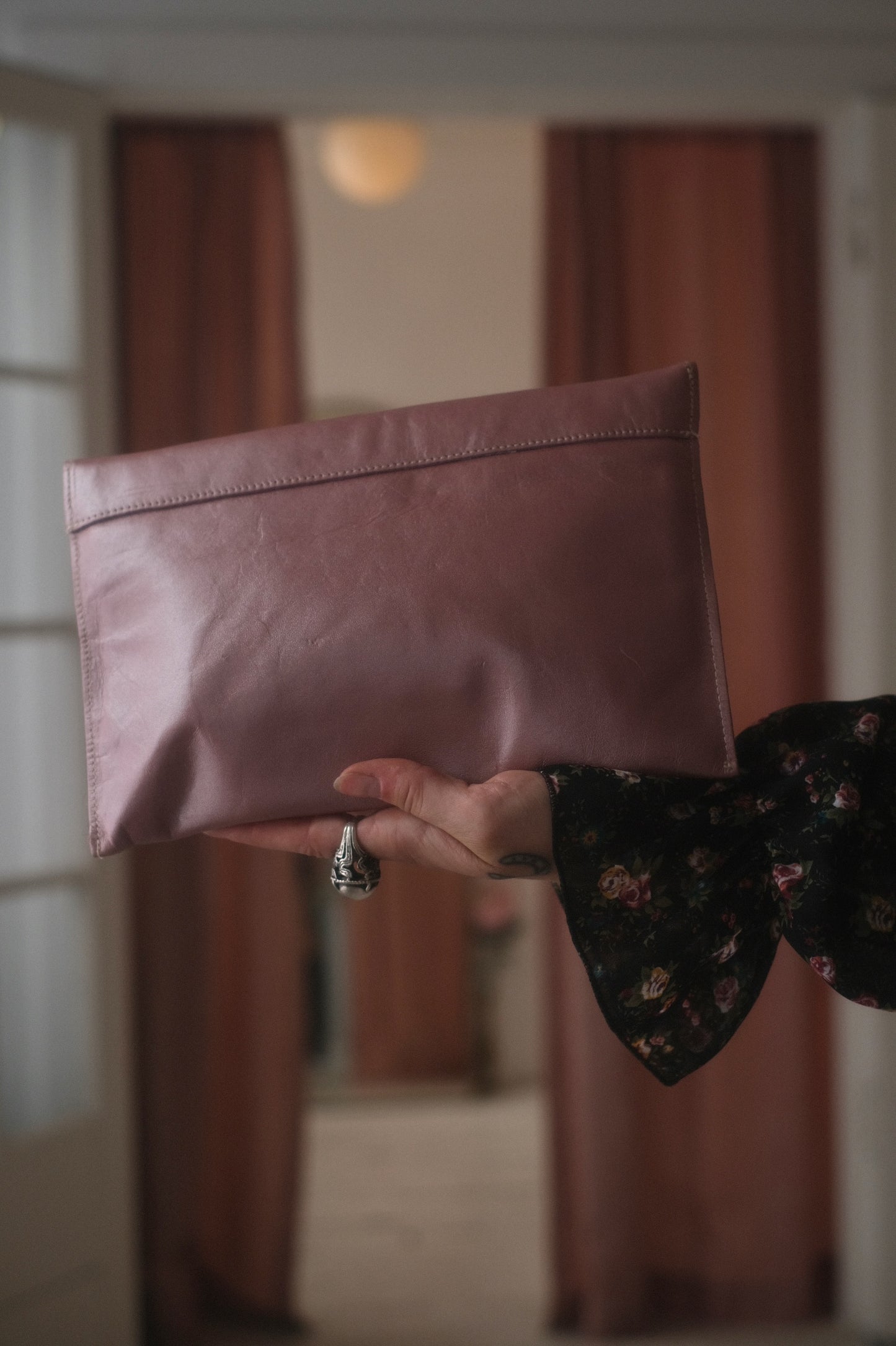 1980s Metallic Pink Clutch