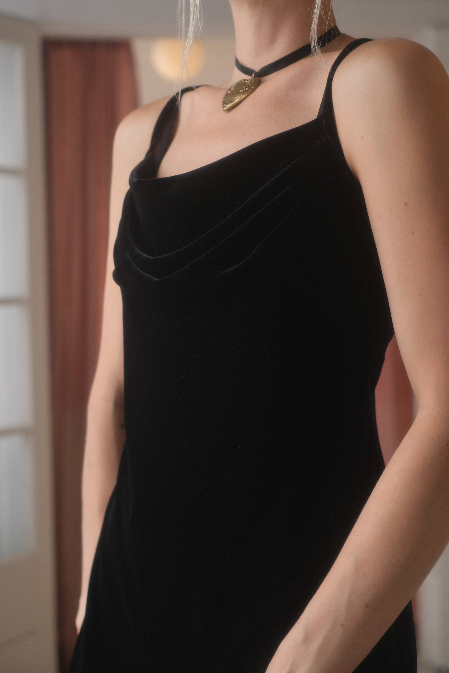 1990s Draped Velvet Mini