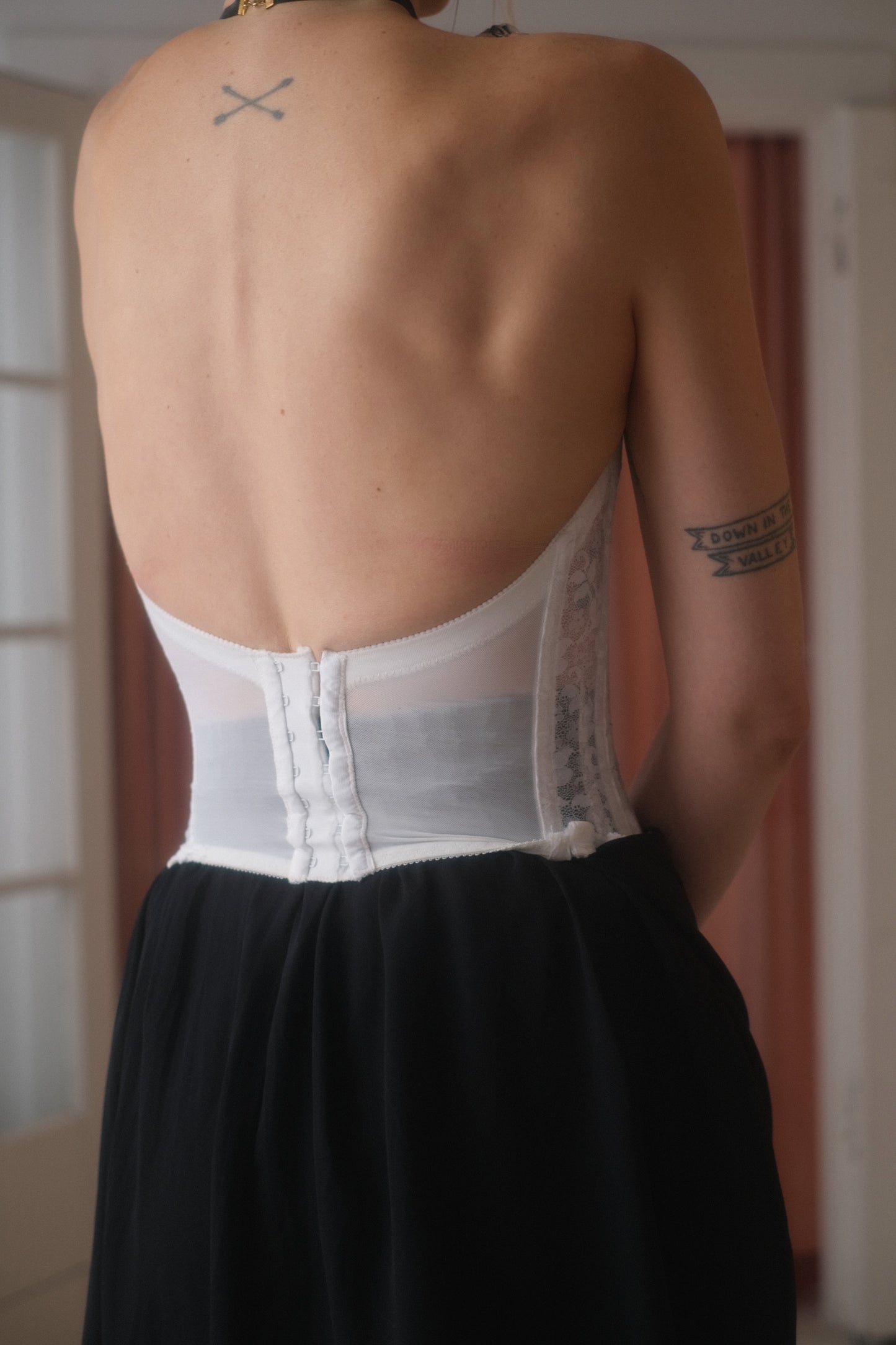 1980s Ivory Lace Corset