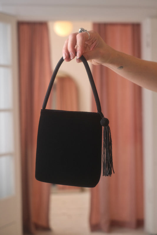 1990s Velvet + Tassel Bag