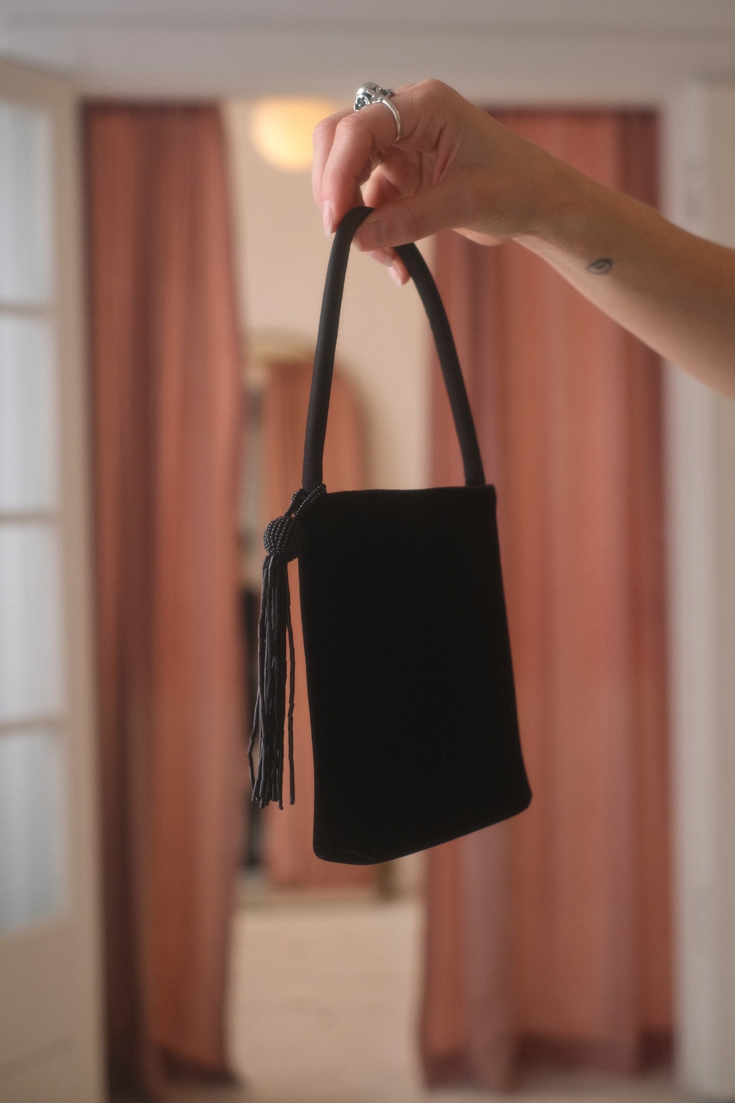 1990s Velvet + Tassel Bag