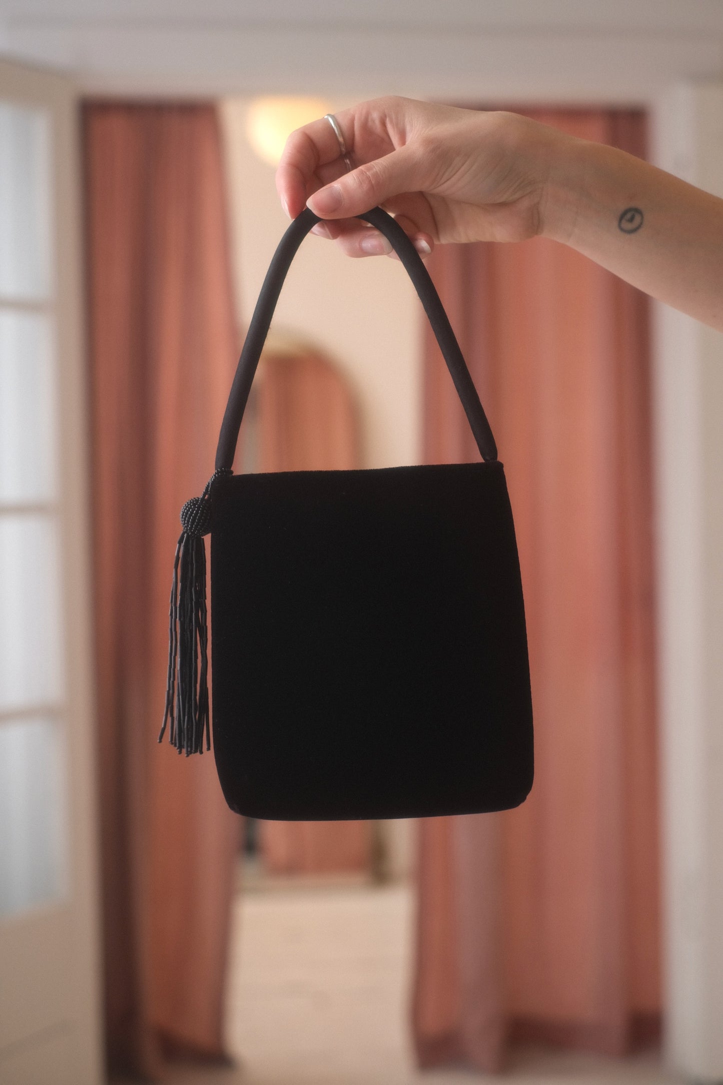 1990s Velvet + Tassel Bag