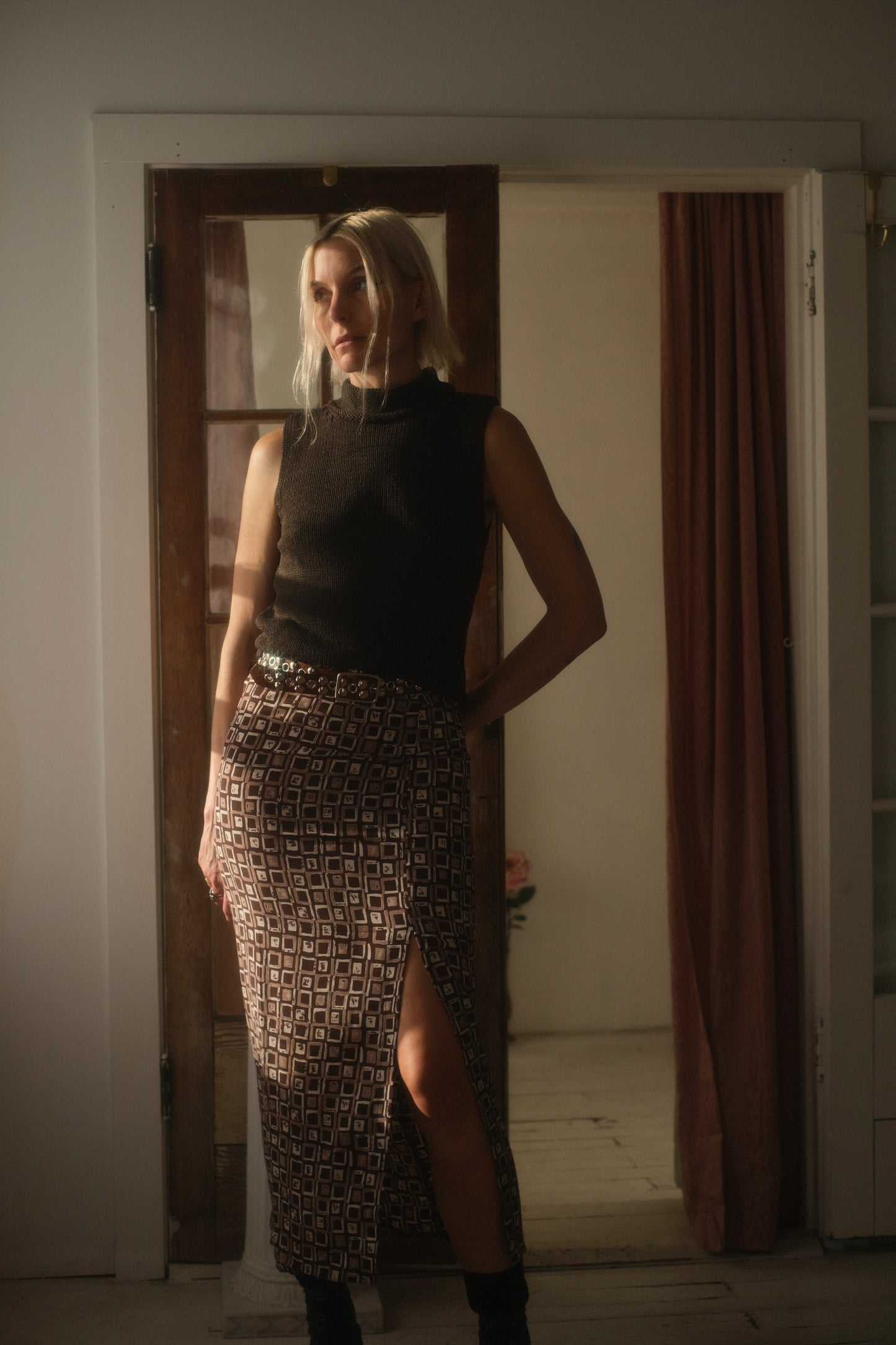 1990s Geometric Skirt