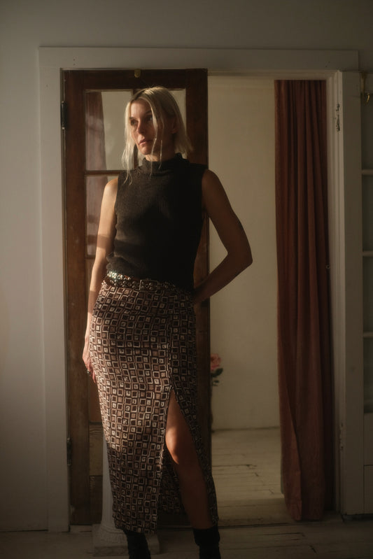 1990s Geometric Skirt