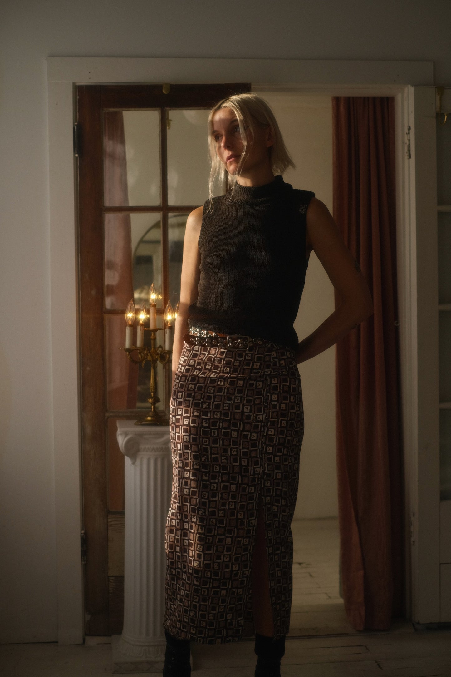 1990s Geometric Skirt