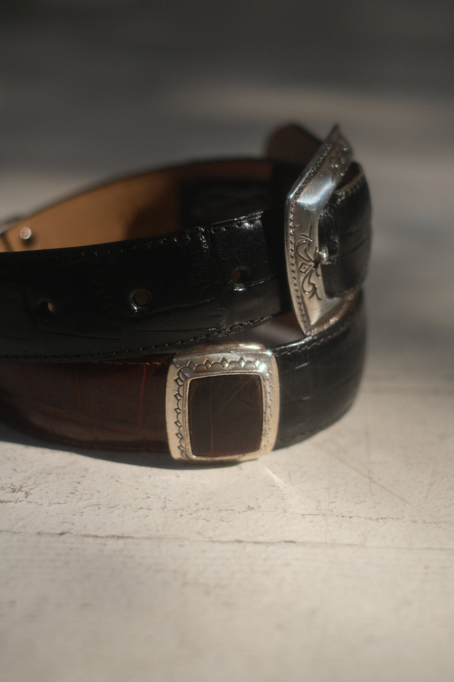1990s Brighton Concho Leather Belt