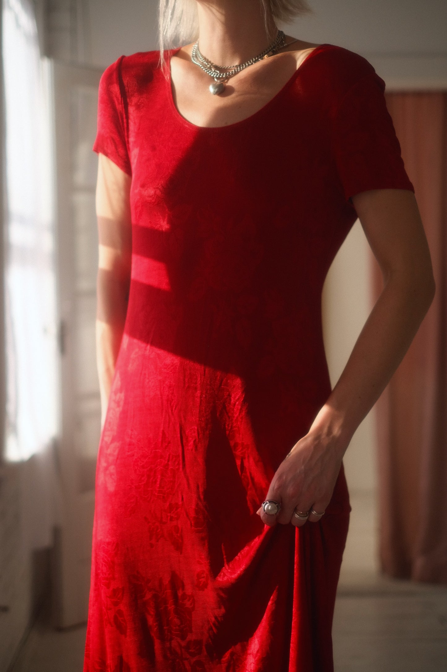 1990s Ruby Rose Slinky Dress