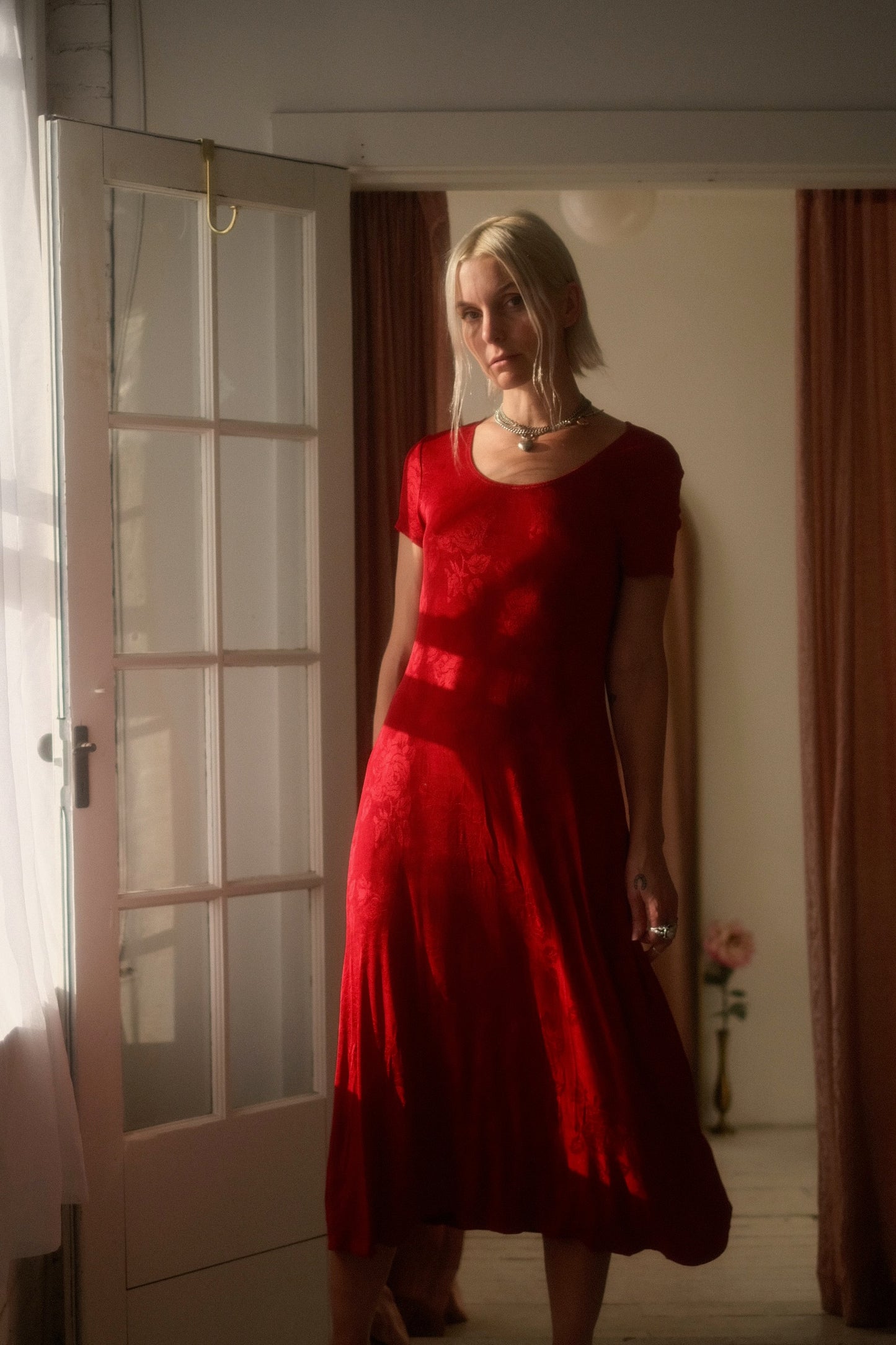 1990s Ruby Rose Slinky Dress