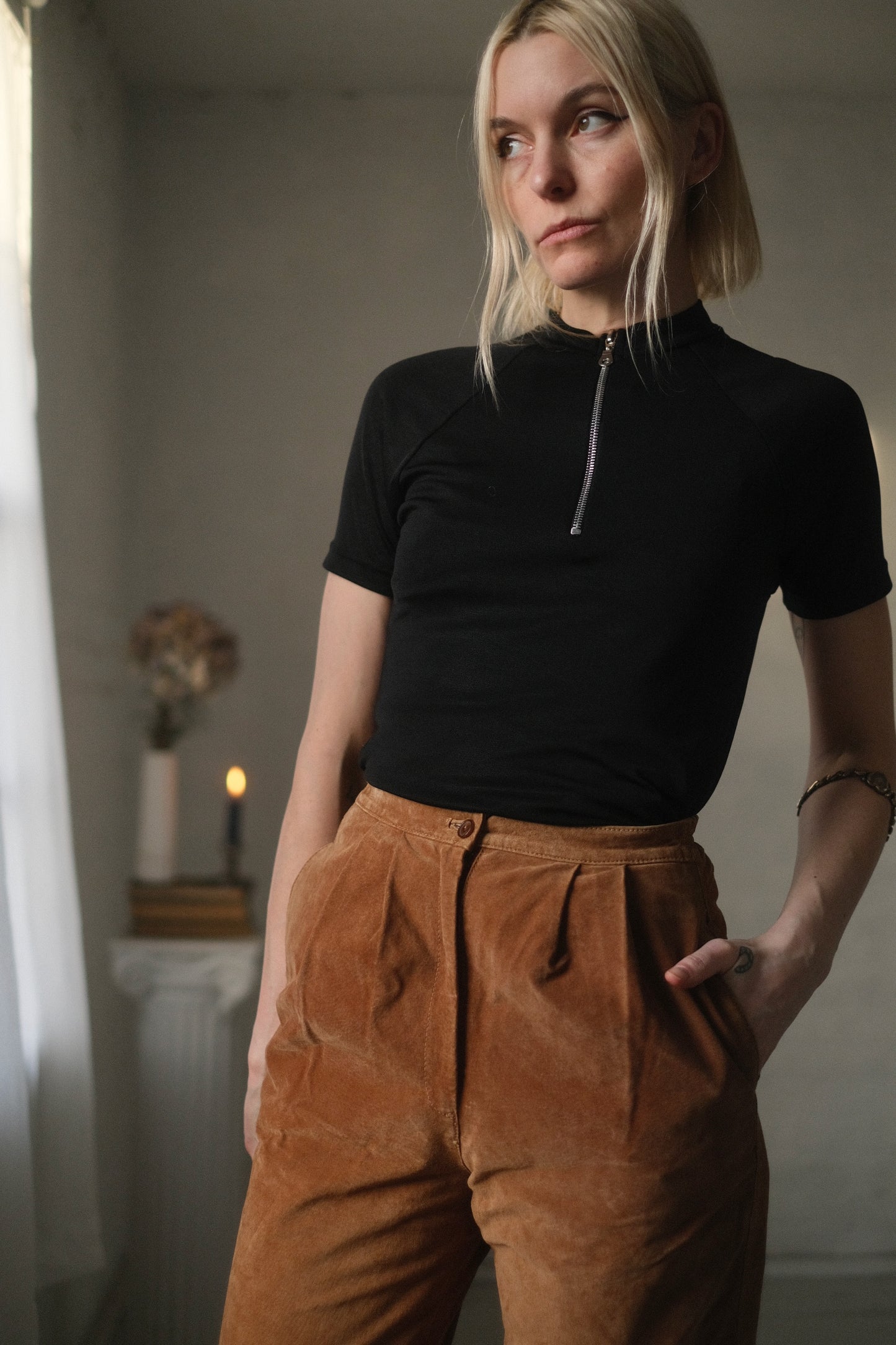 1980s Dulce Suede Trousers