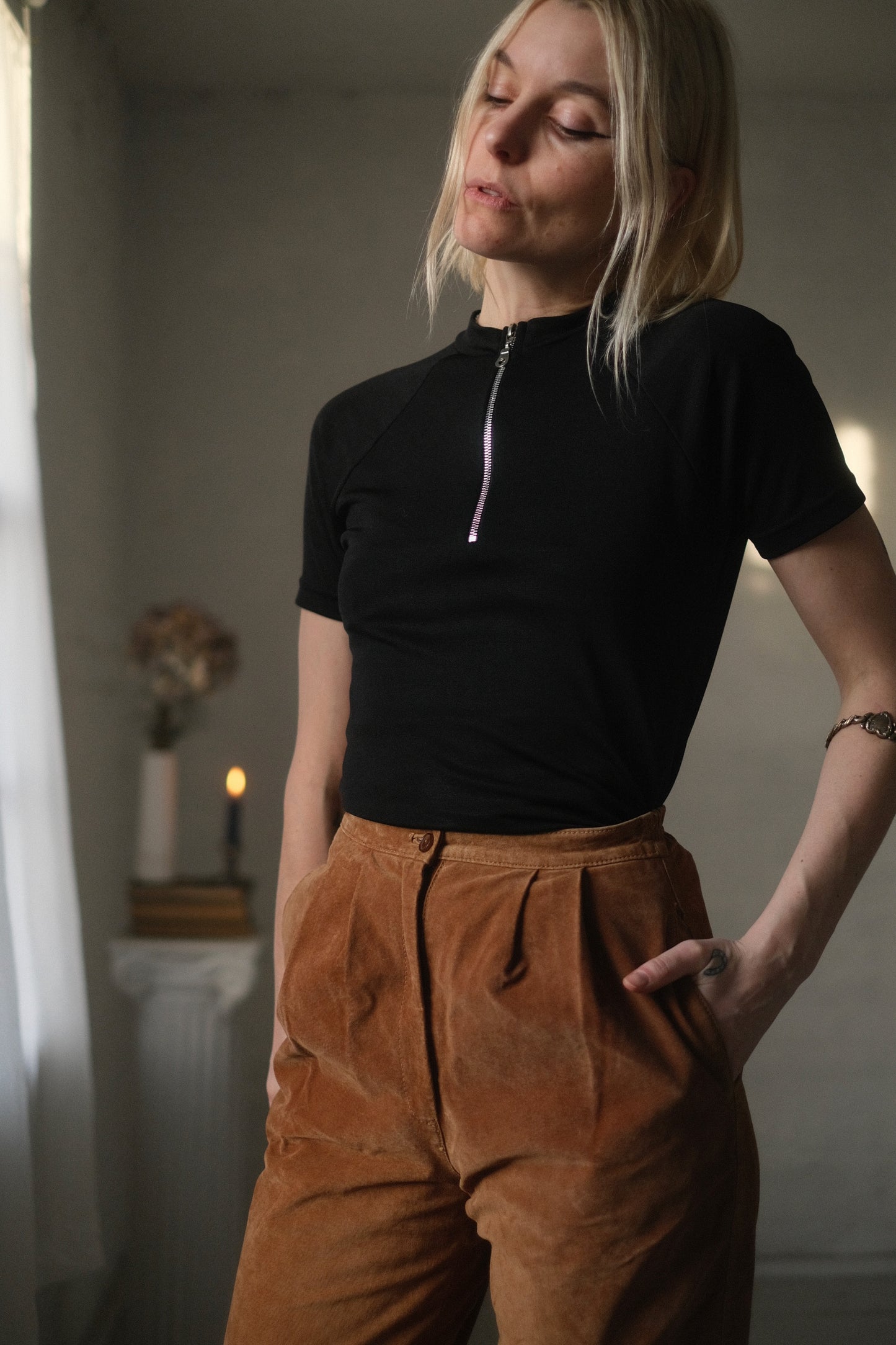 1980s Dulce Suede Trousers