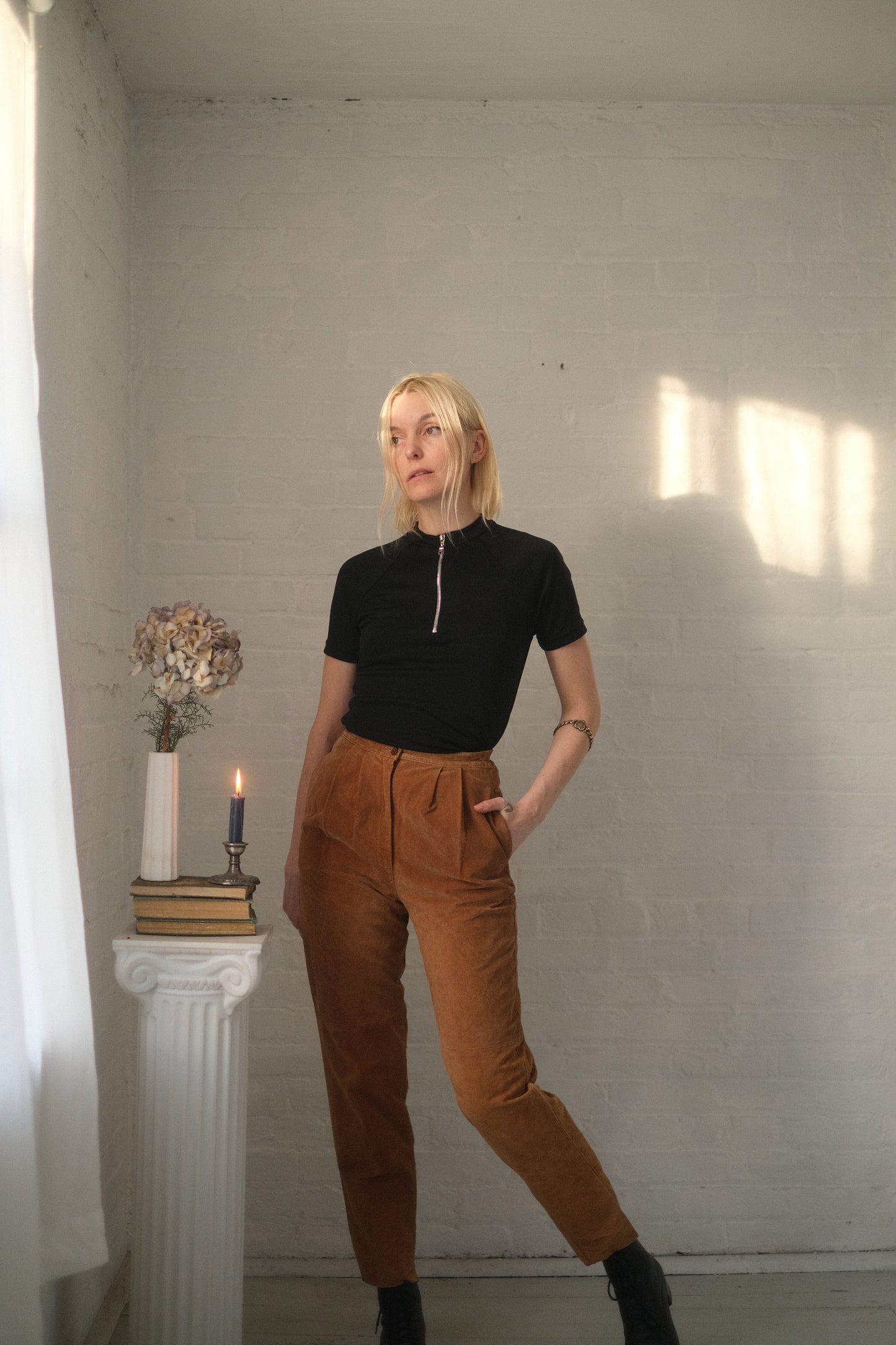 1980s Dulce Suede Trousers