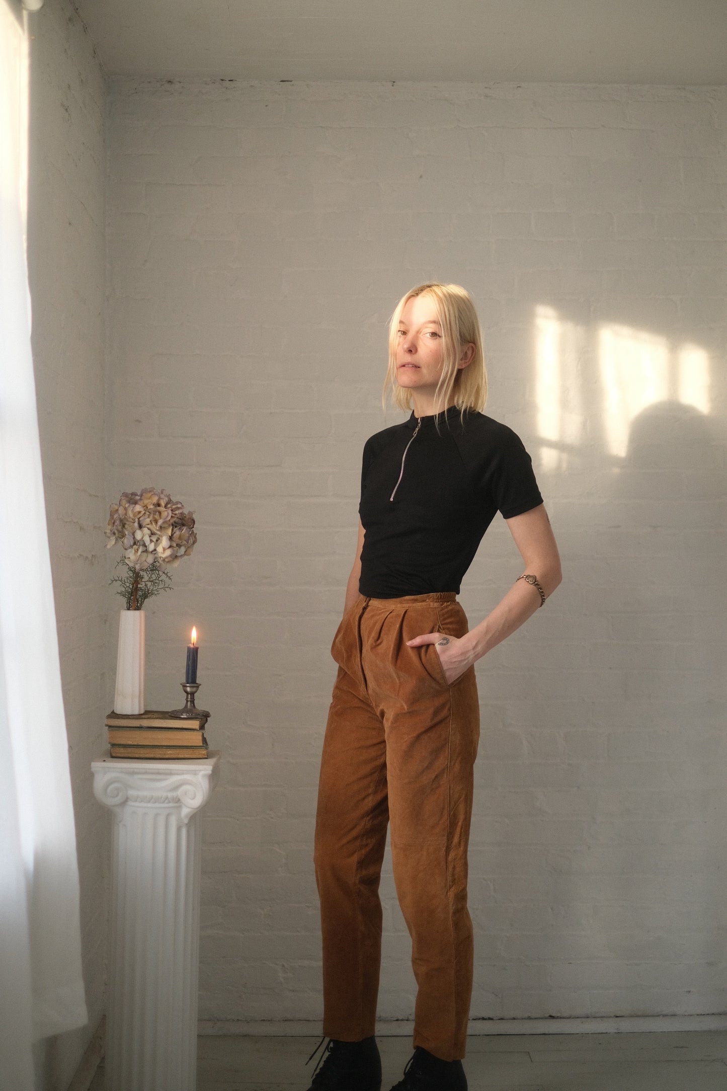 1980s Dulce Suede Trousers