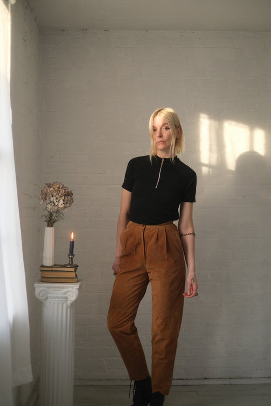 1980s Dulce Suede Trousers