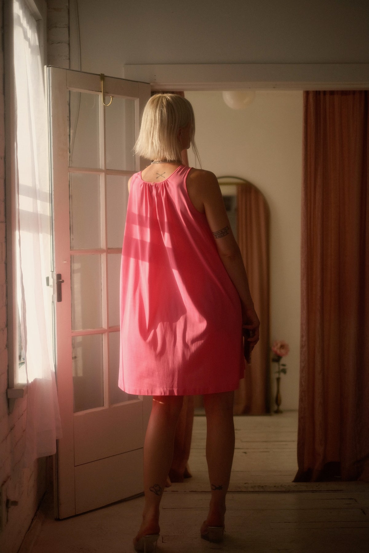 1960s Neon Pink Mini Dress