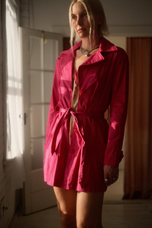2000s Hot Pink Trench