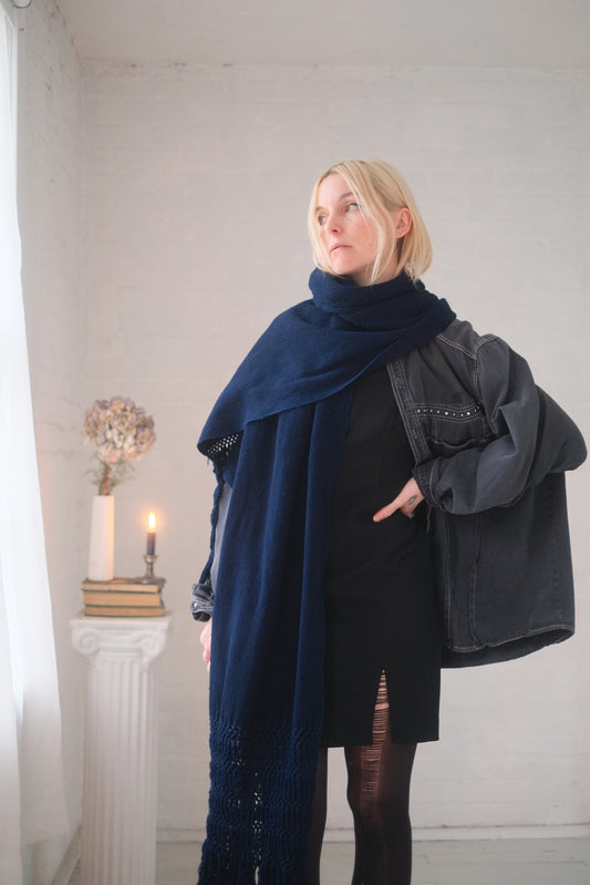 Indigo Oversize Scarf