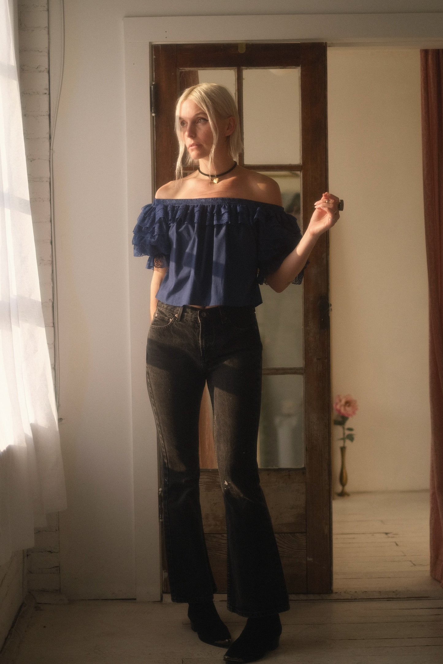 2000s Flared Distressed Jeans