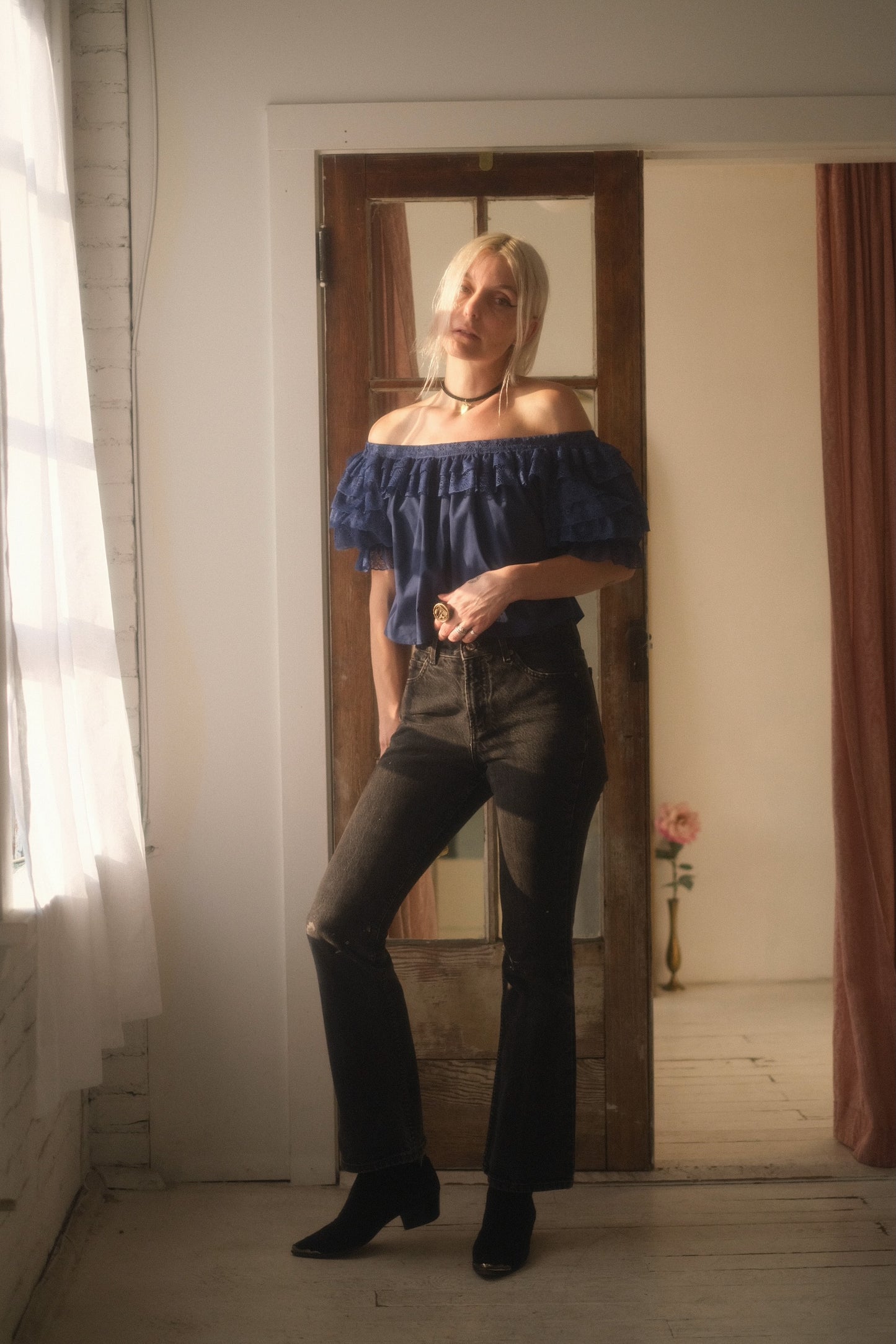 2000s Flared Distressed Jeans