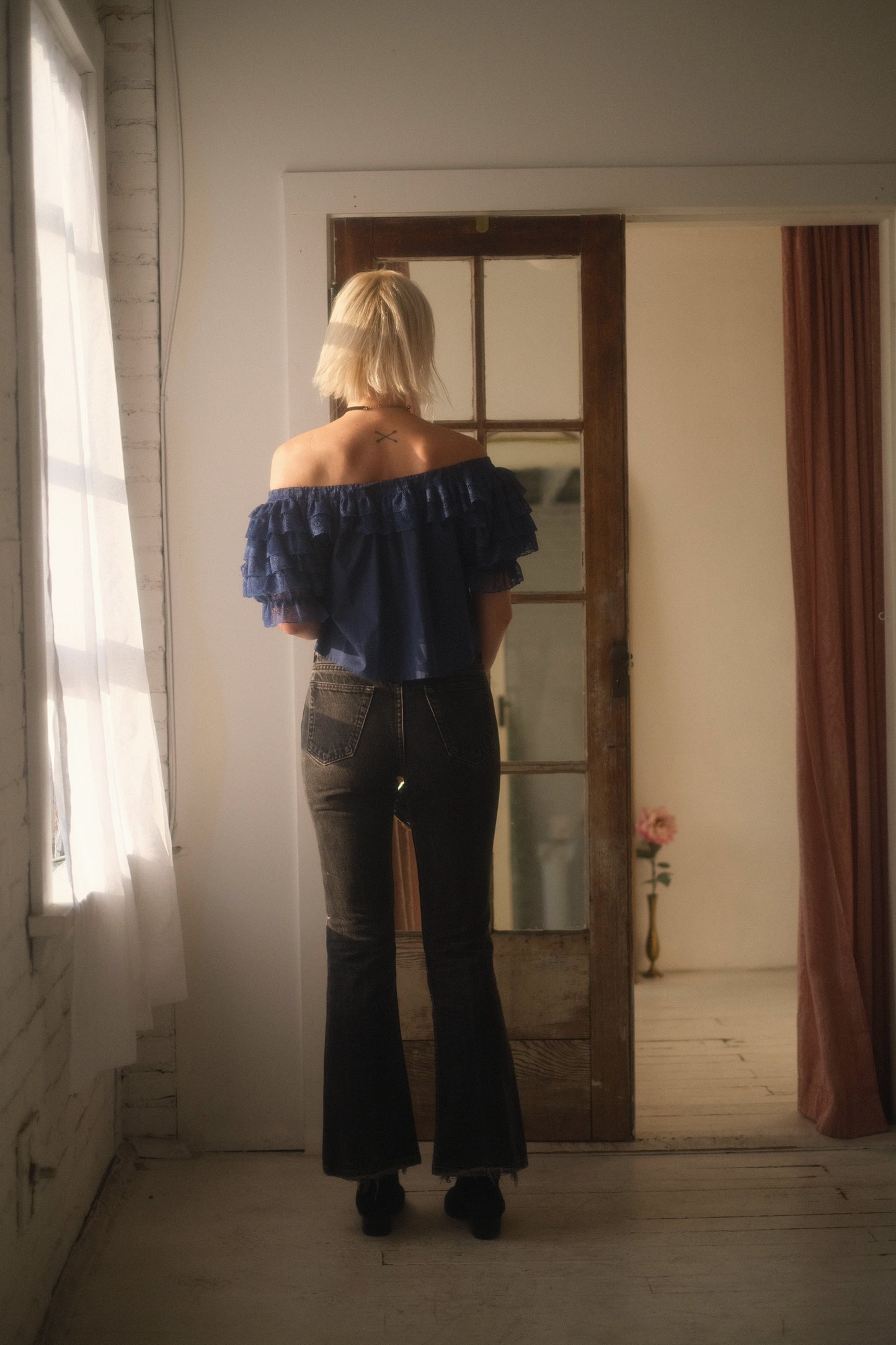 2000s Flared Distressed Jeans