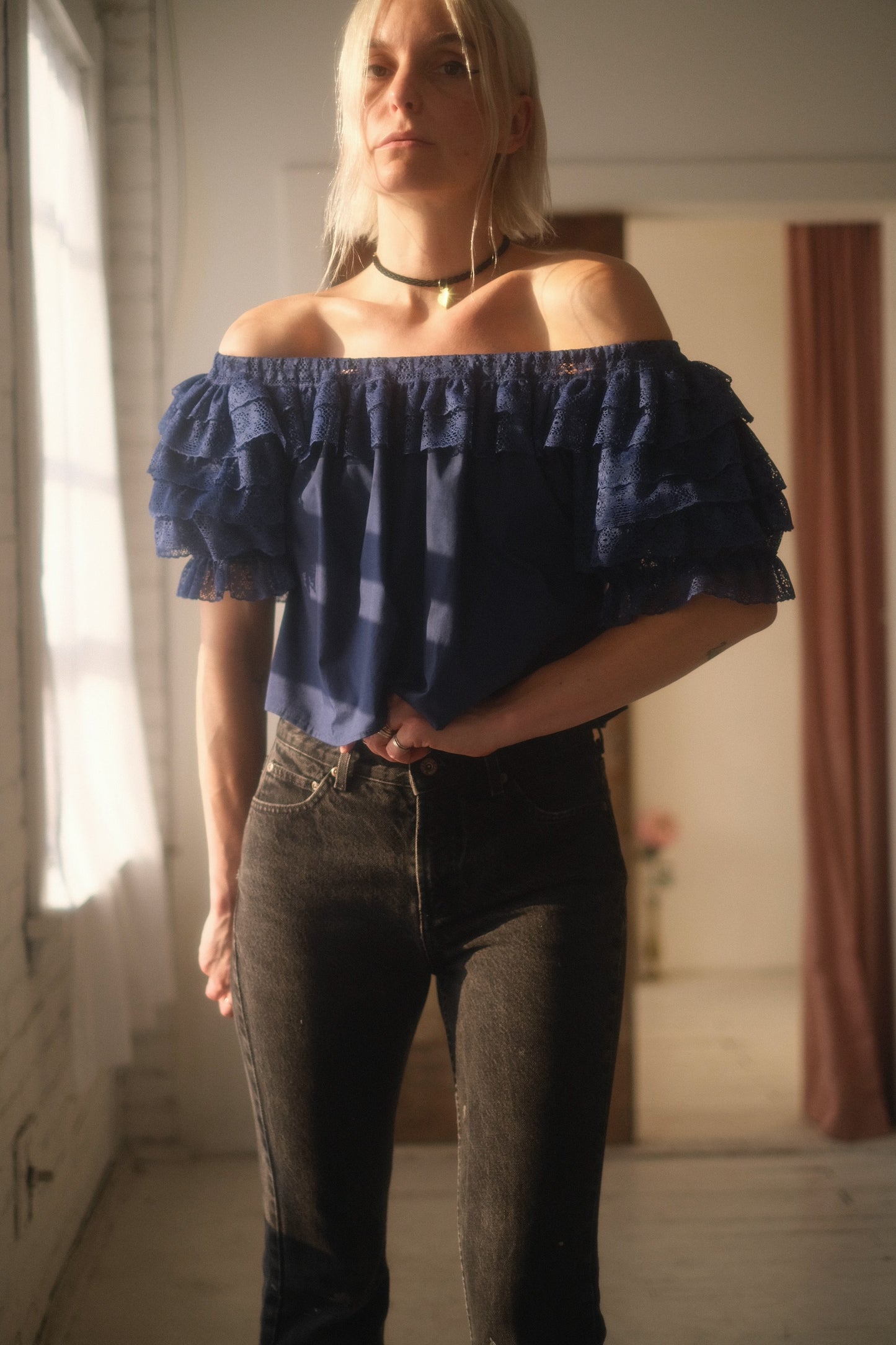 2000s Flared Distressed Jeans