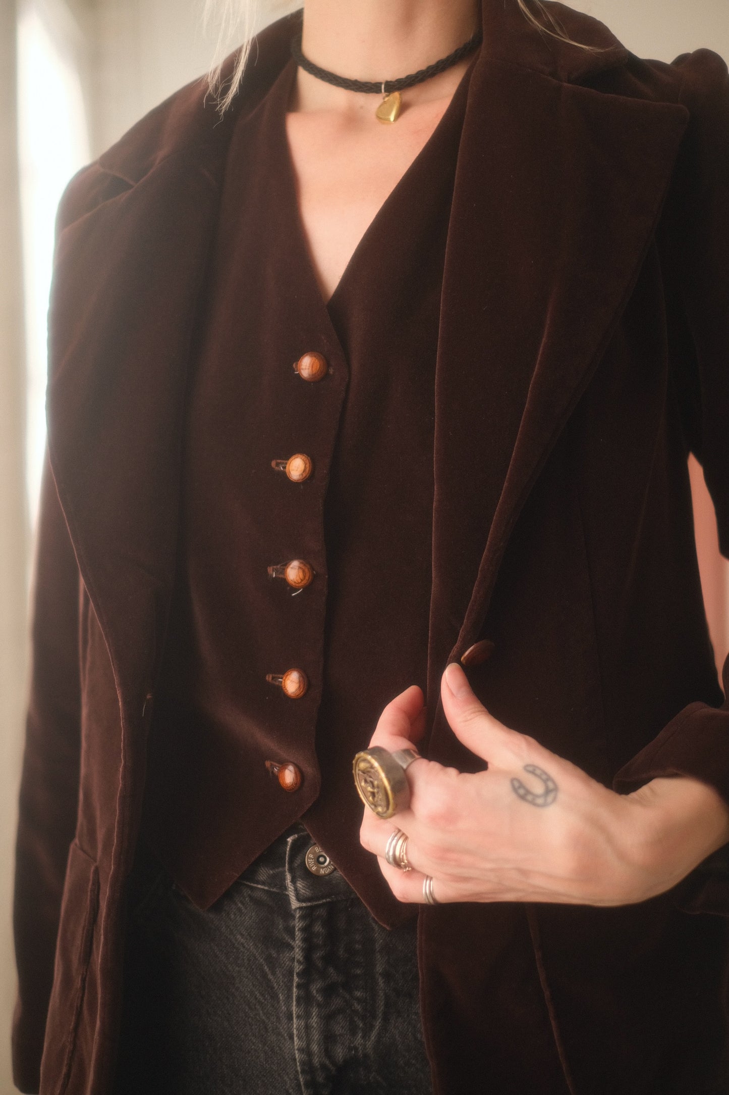 1970s Velvet Suit Set