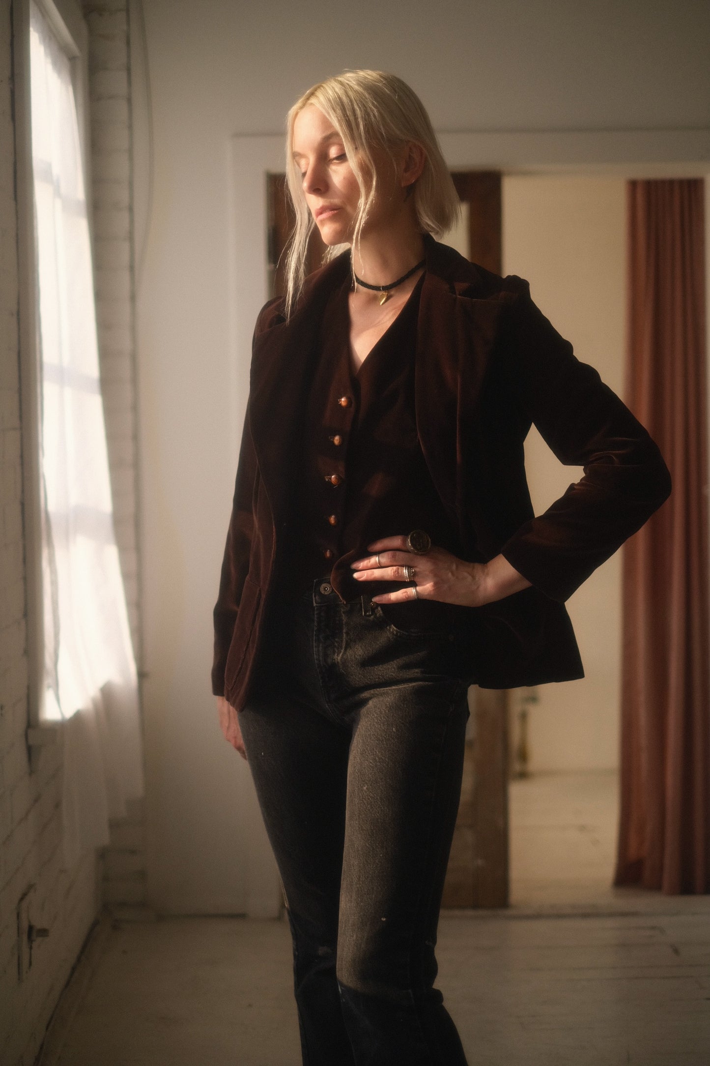 1970s Velvet Suit Set