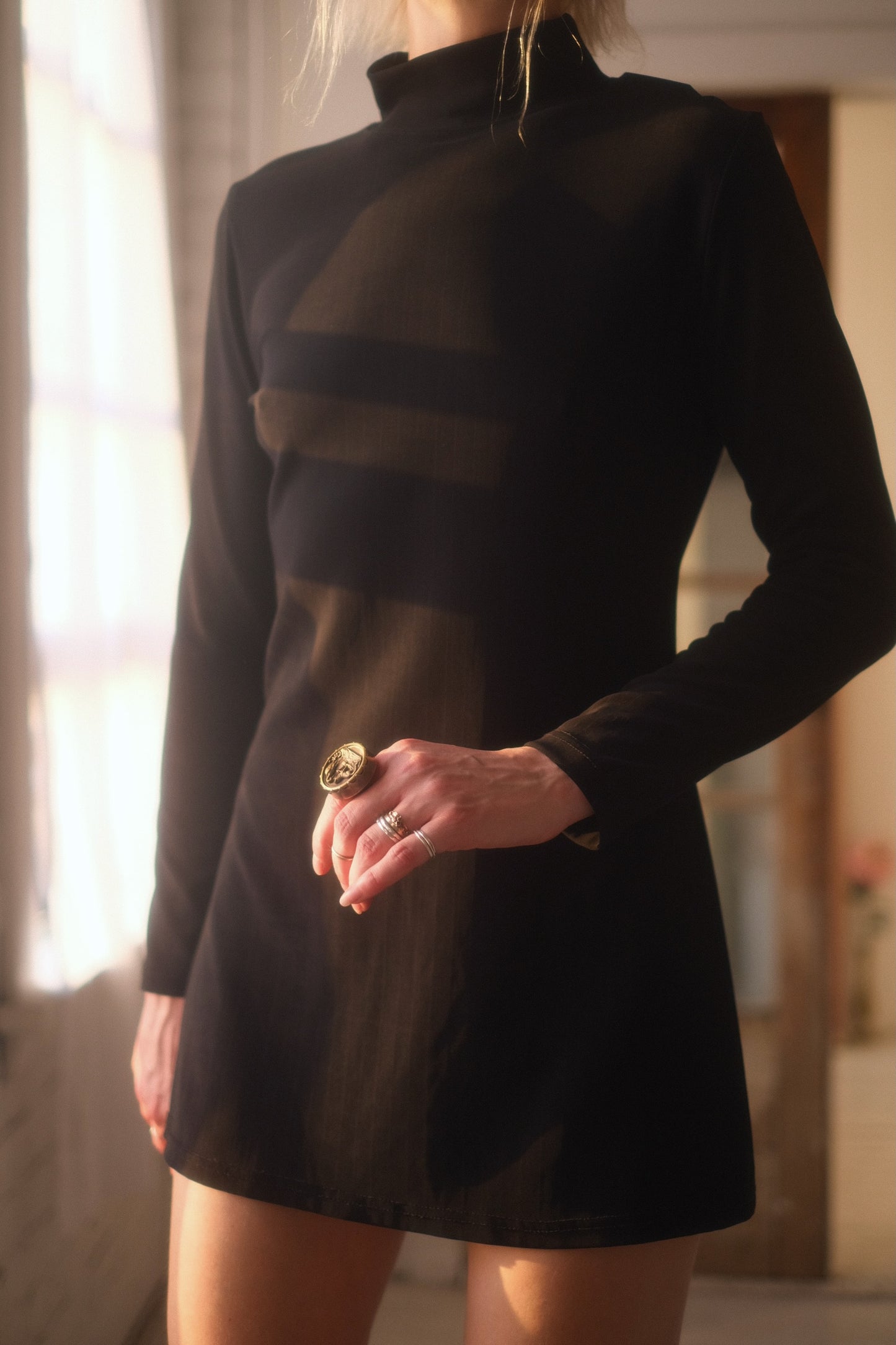 1990s Turtleneck Mini Dress