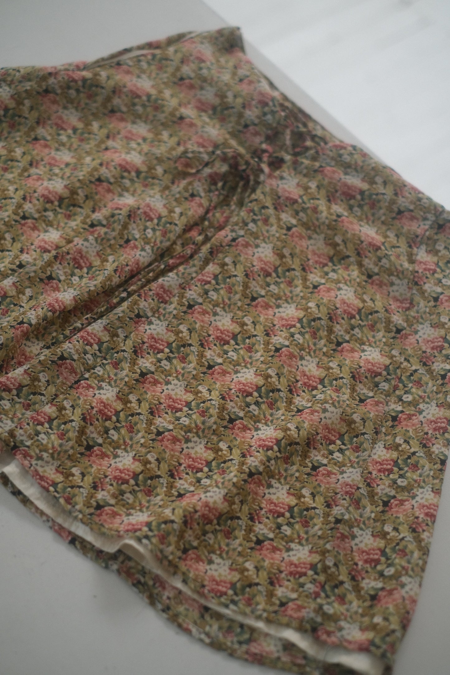 1990s Floral Mini Skirt