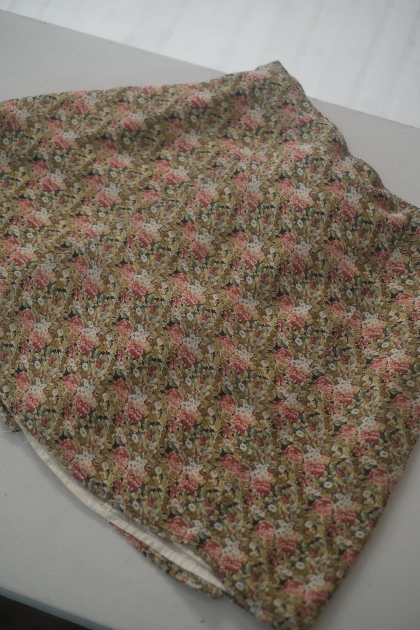 1990s Floral Mini Skirt