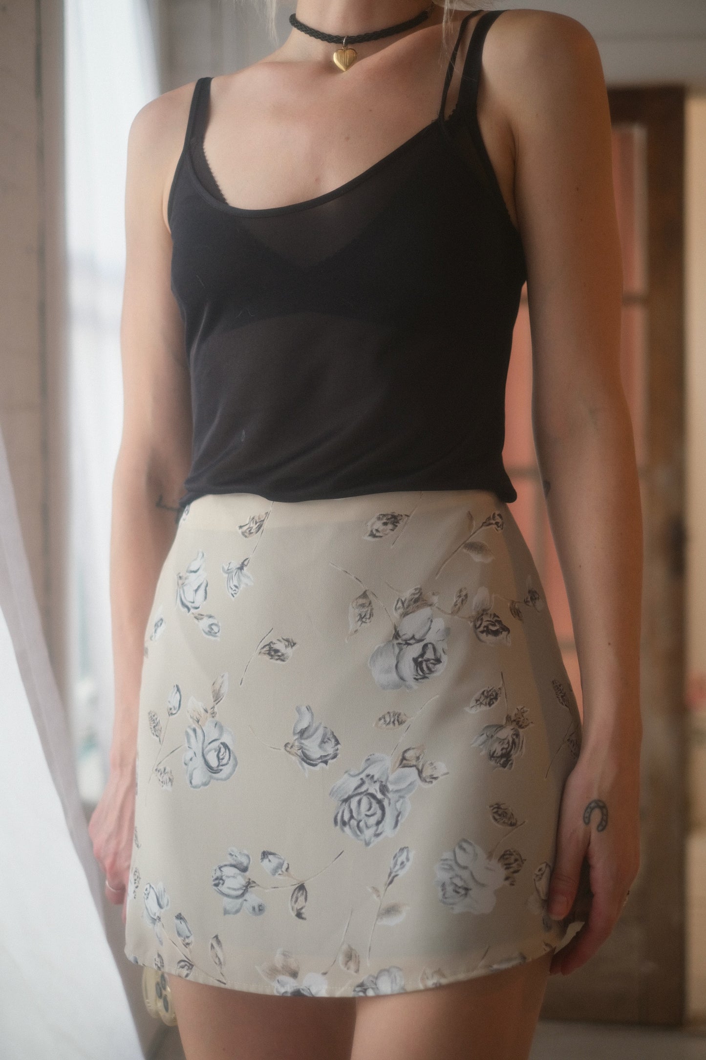 1990s Muted Rose Mini Skirt