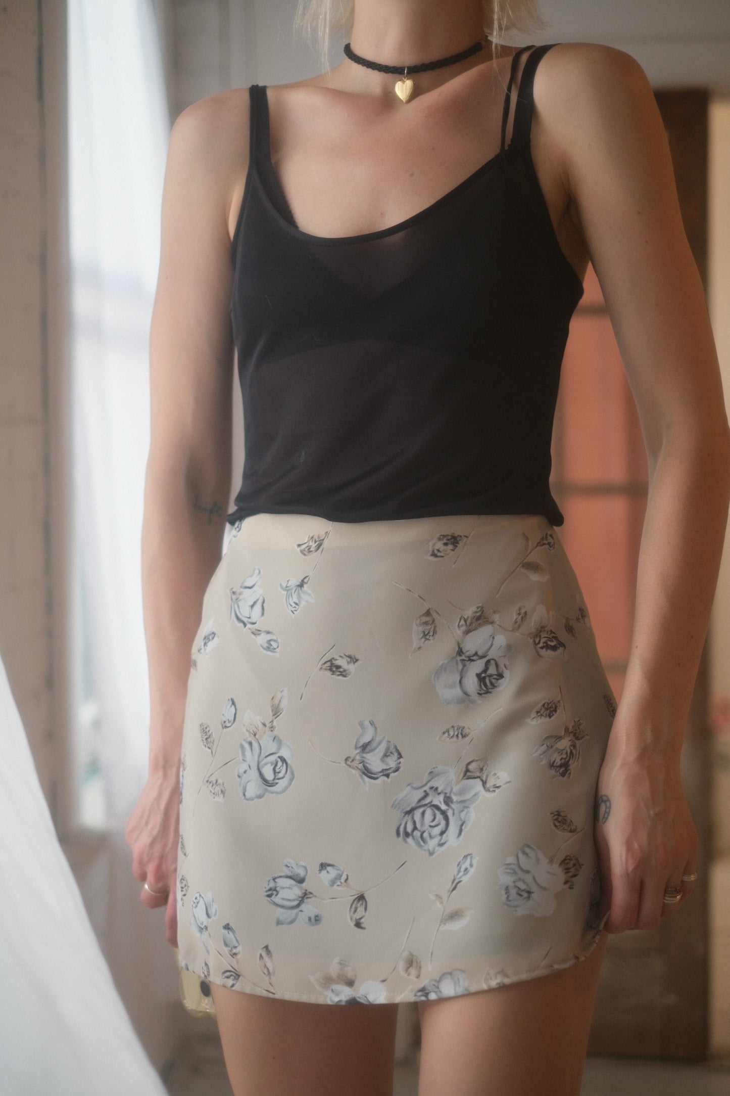1990s Muted Rose Mini Skirt