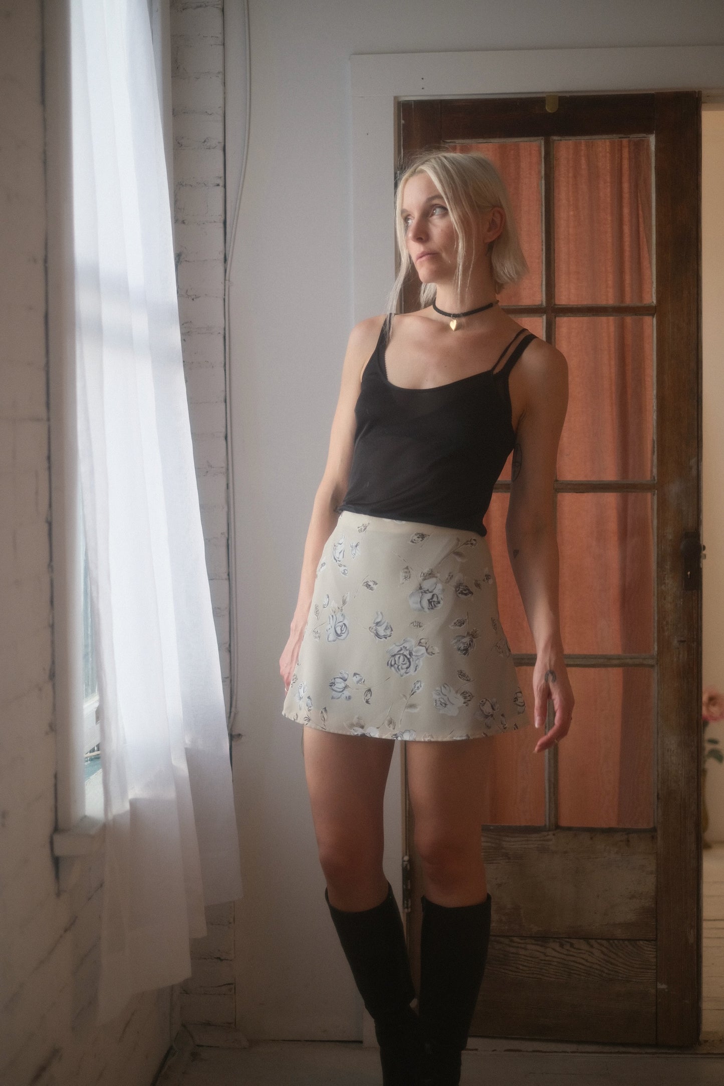 1990s Muted Rose Mini Skirt