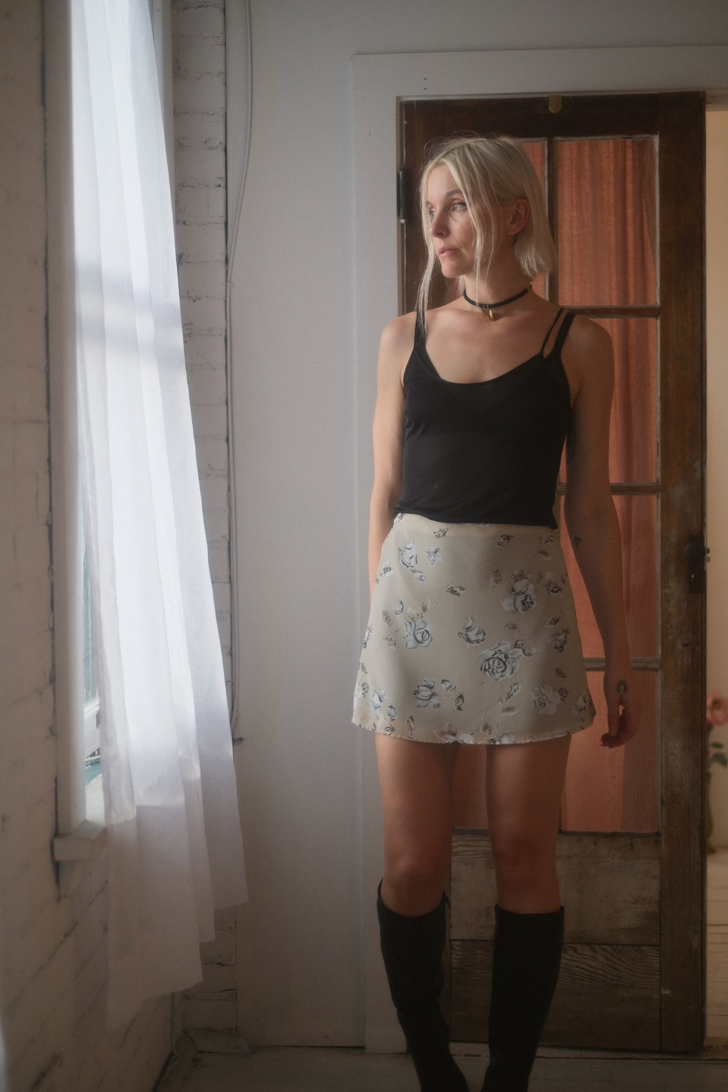 1990s Muted Rose Mini Skirt
