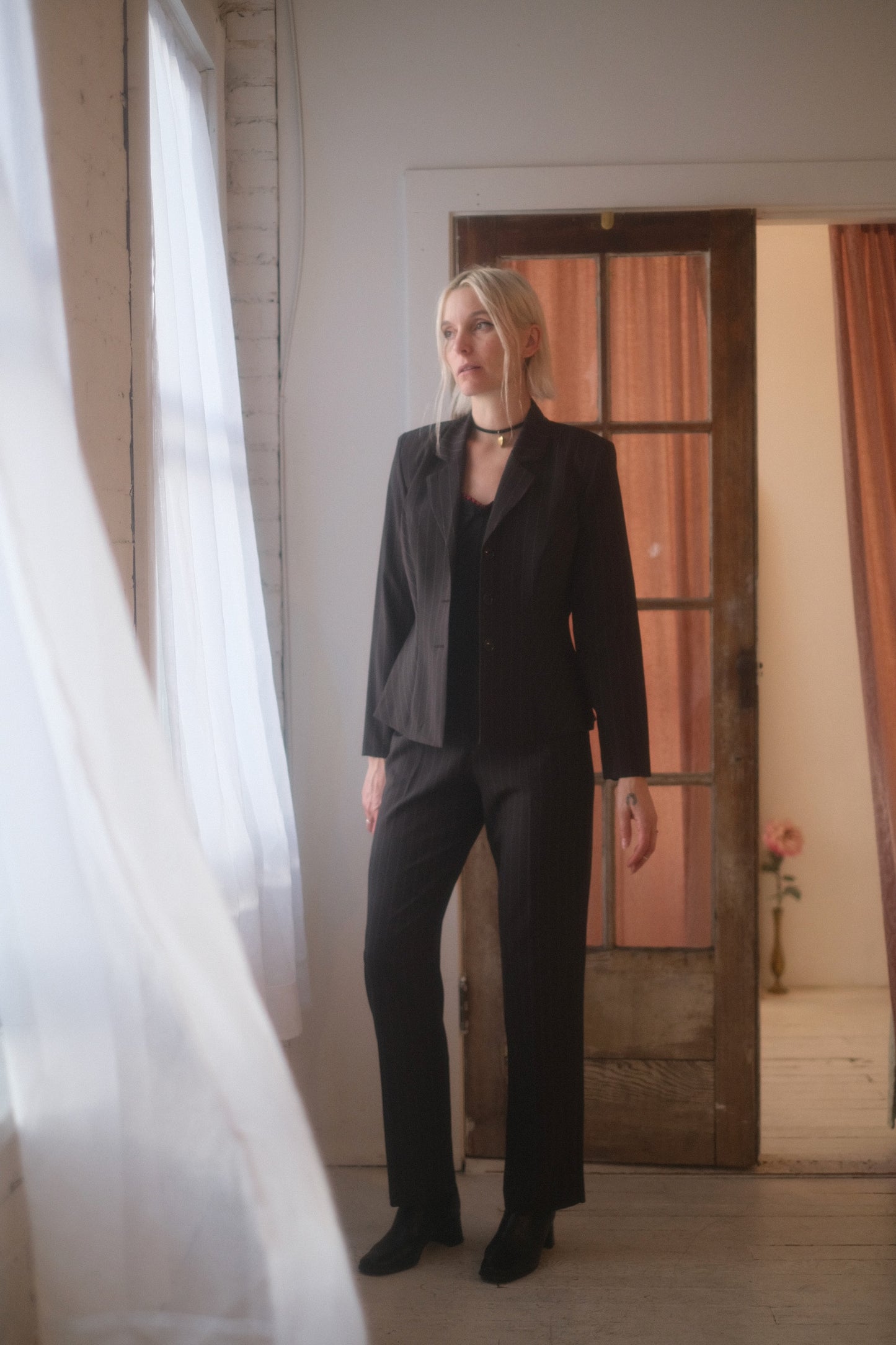 1990s Pinstripe 3 Piece Suit Set