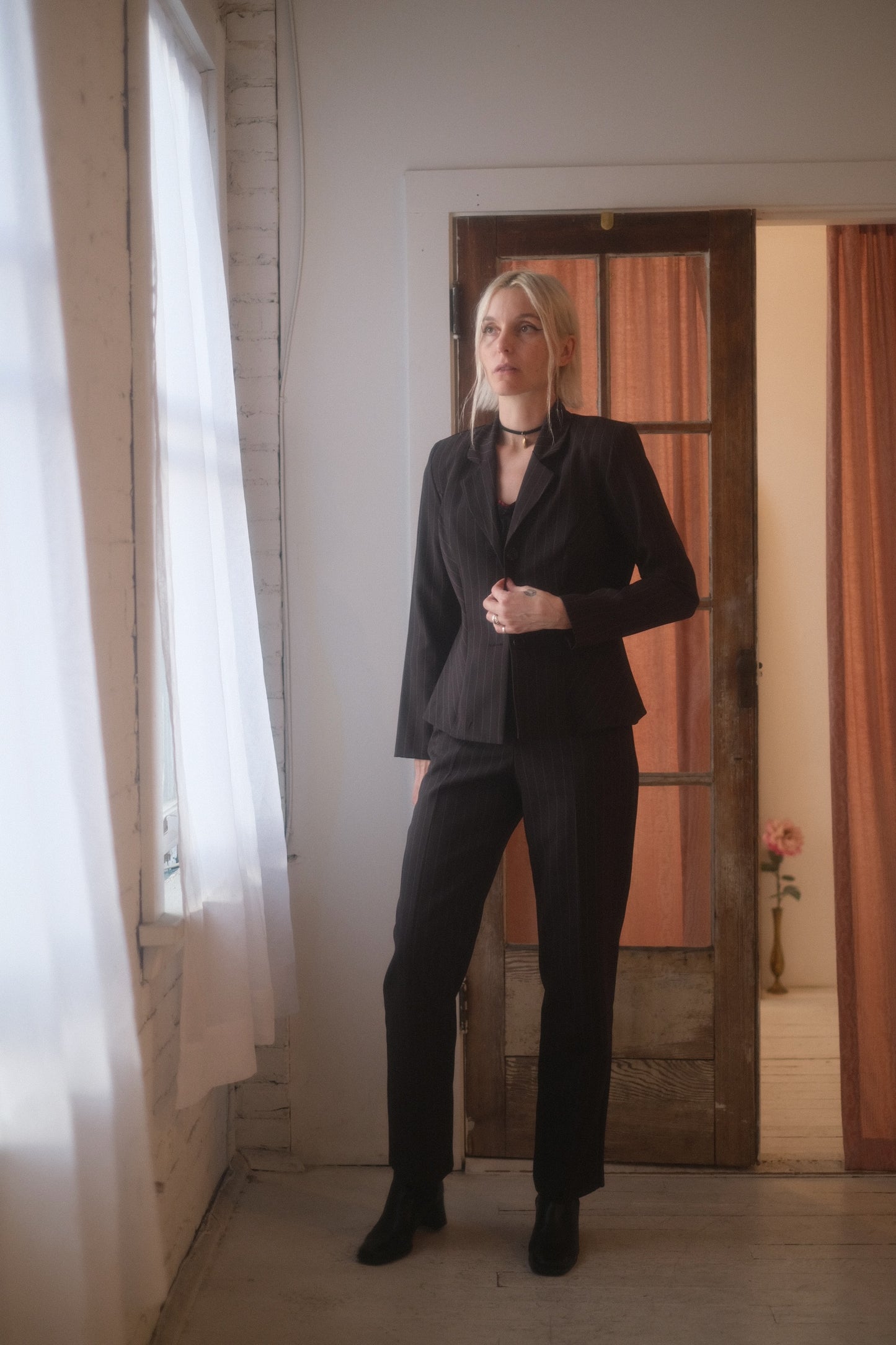 1990s Pinstripe 3 Piece Suit Set