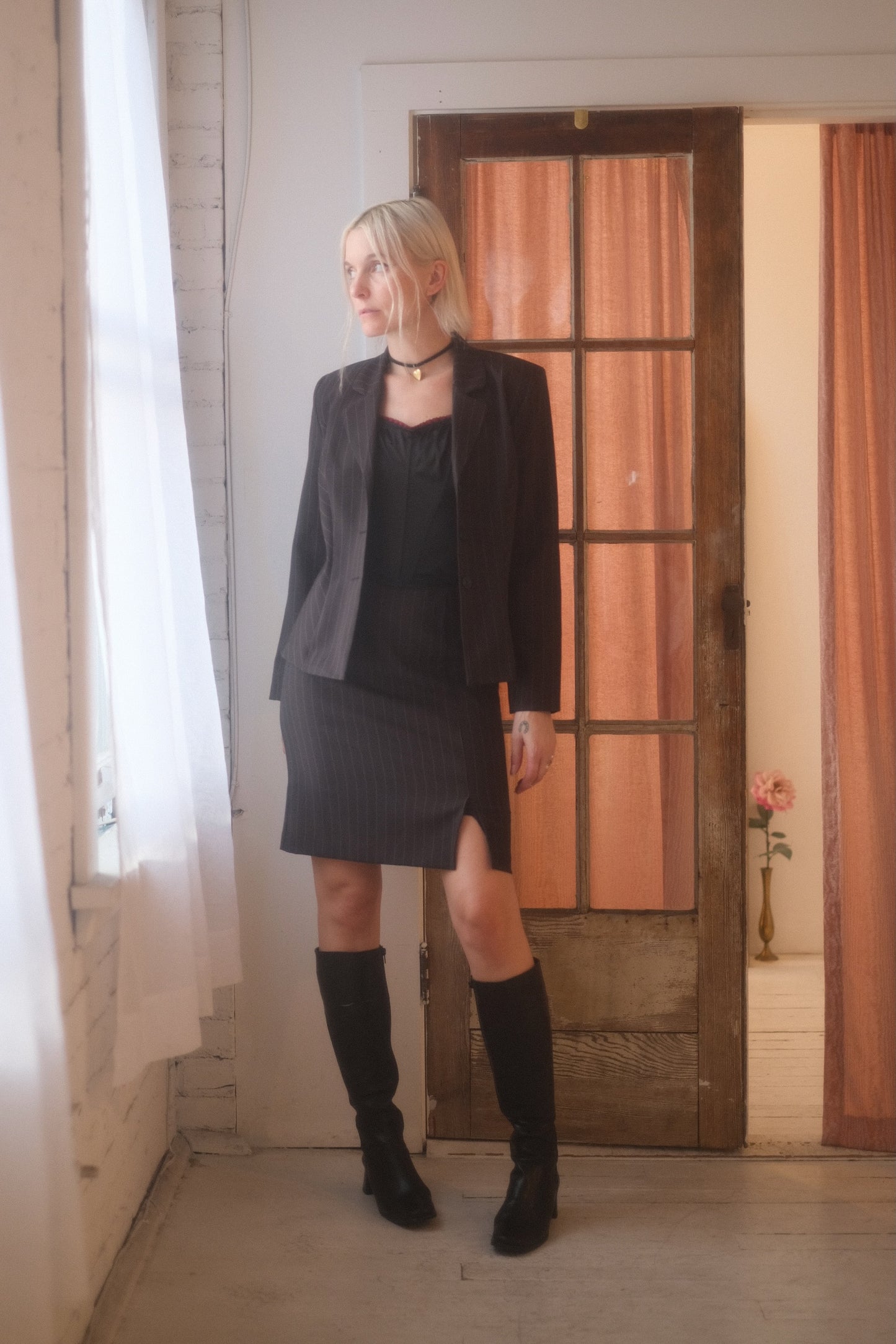 1990s Pinstripe 3 Piece Suit Set