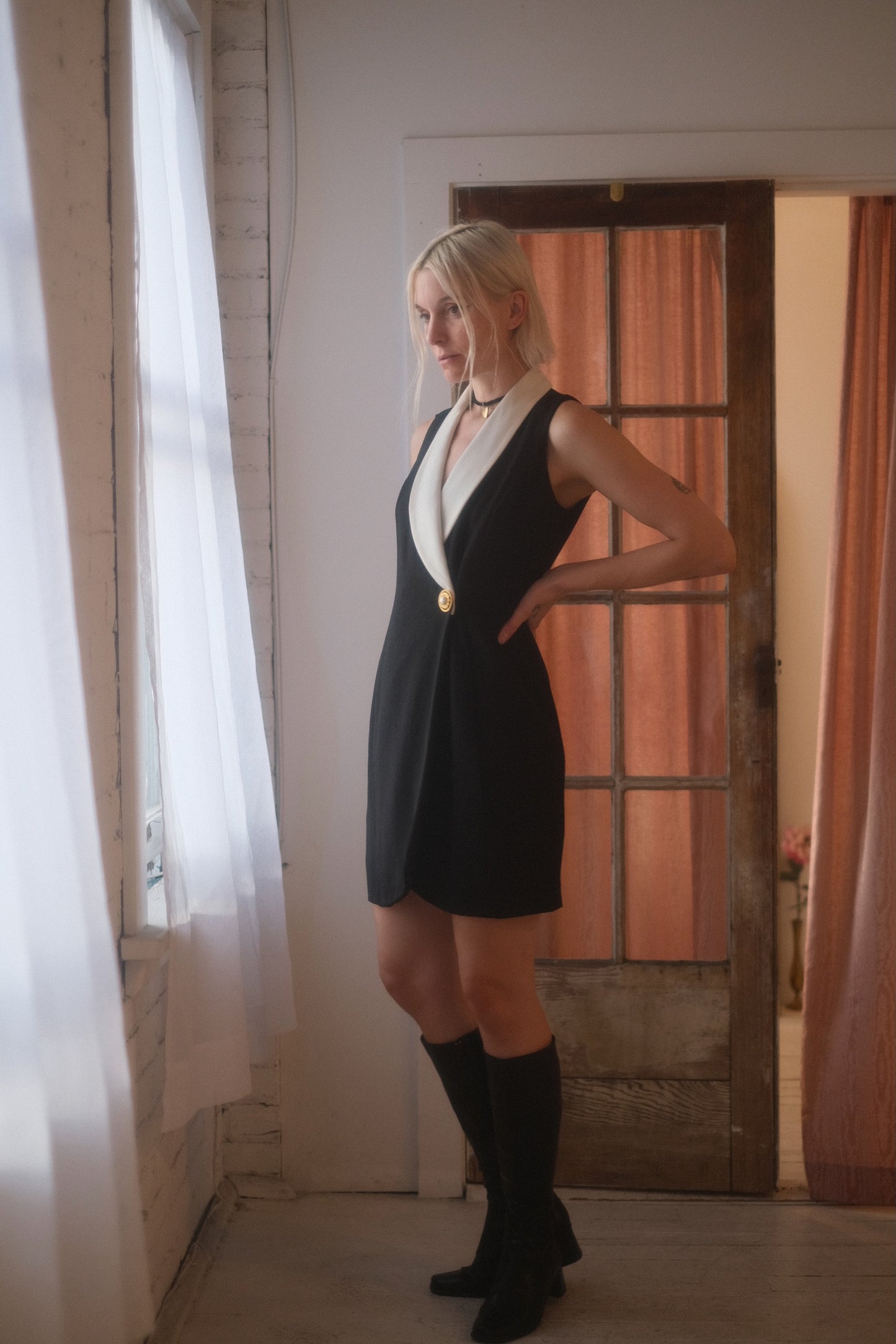 1980s Waistcoat Dress