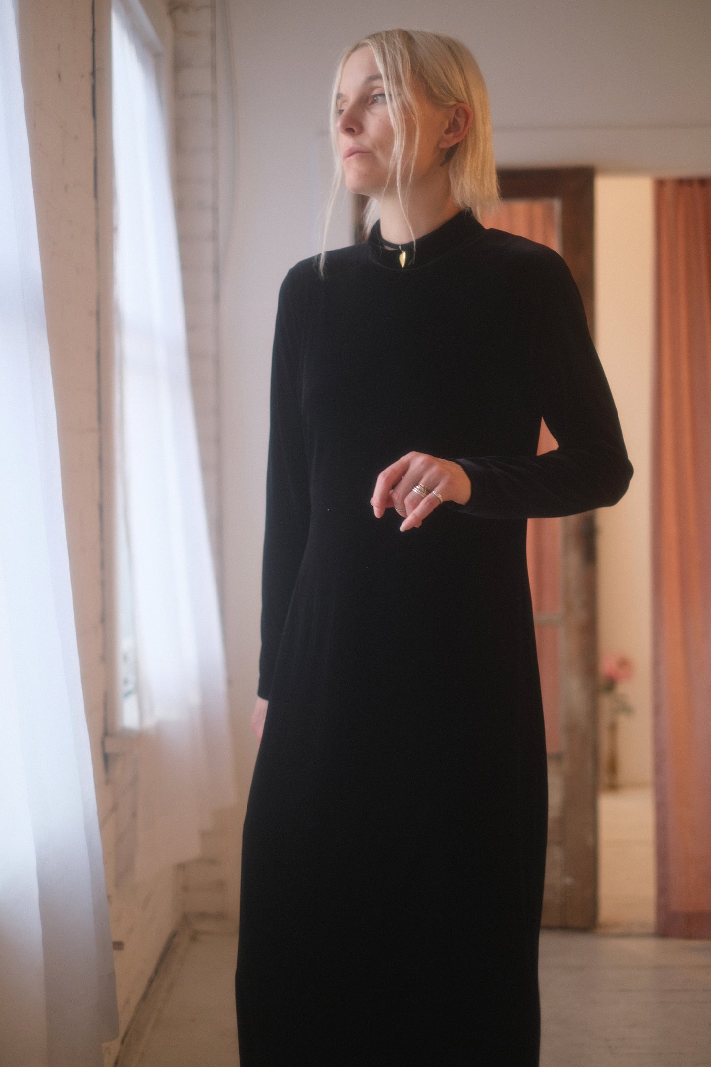 2000s Velvet Turtleneck Maxi