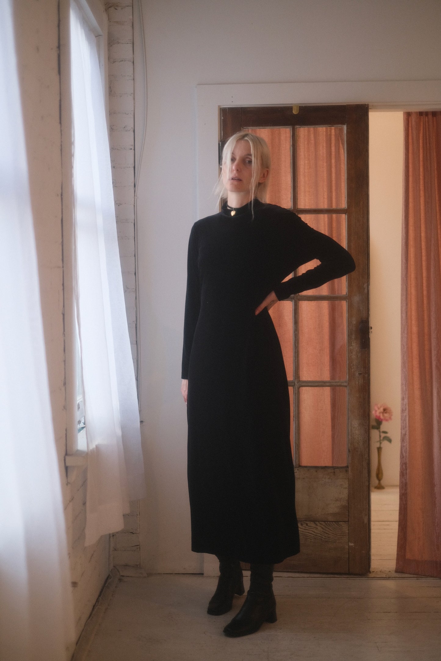 2000s Velvet Turtleneck Maxi