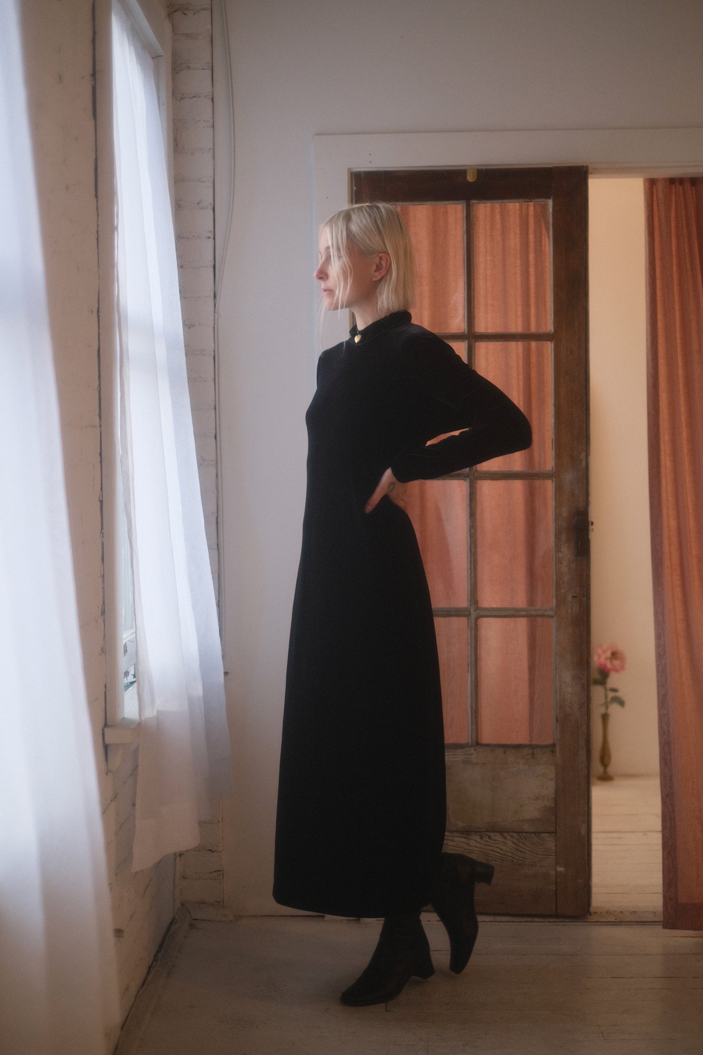 2000s Velvet Turtleneck Maxi