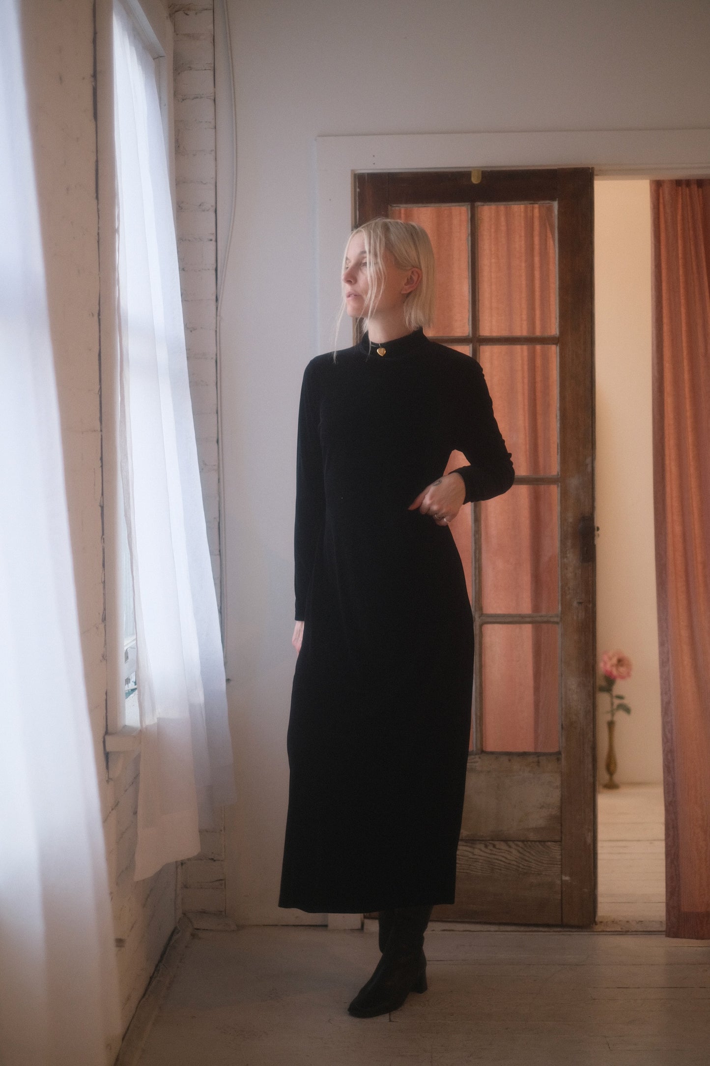 2000s Velvet Turtleneck Maxi