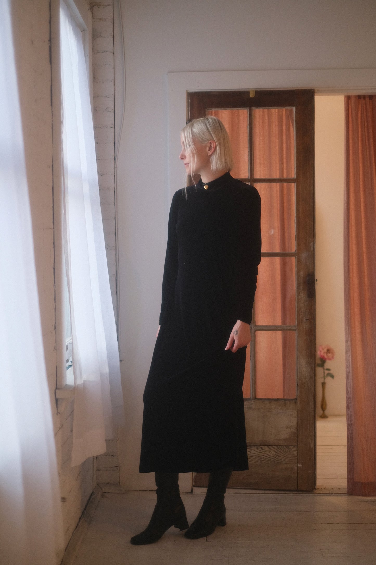 2000s Velvet Turtleneck Maxi