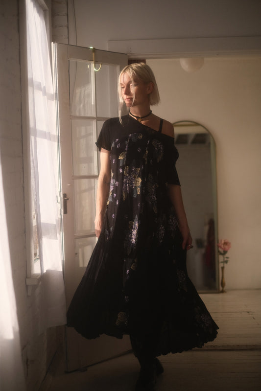 1990s Hydrangea Maxi Dress