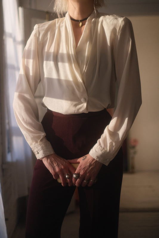 1990s Draped Blouse