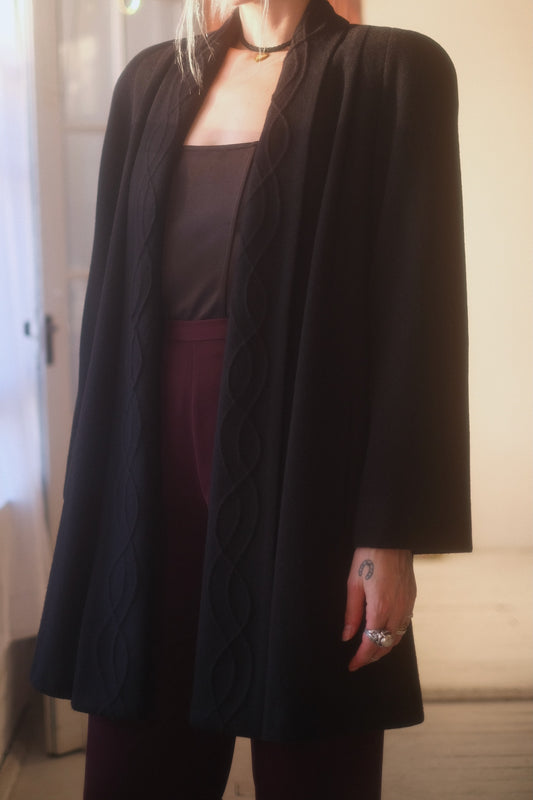 1980s Ornate Lapel Overcoat