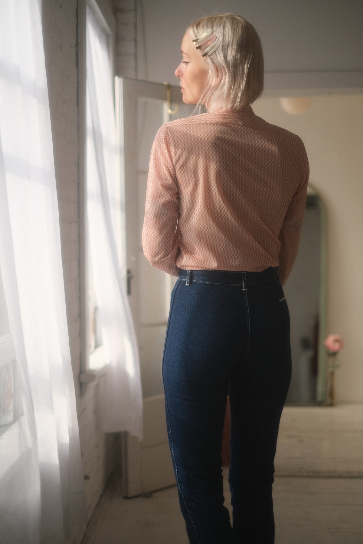 1970s Peach Oxford Shirt