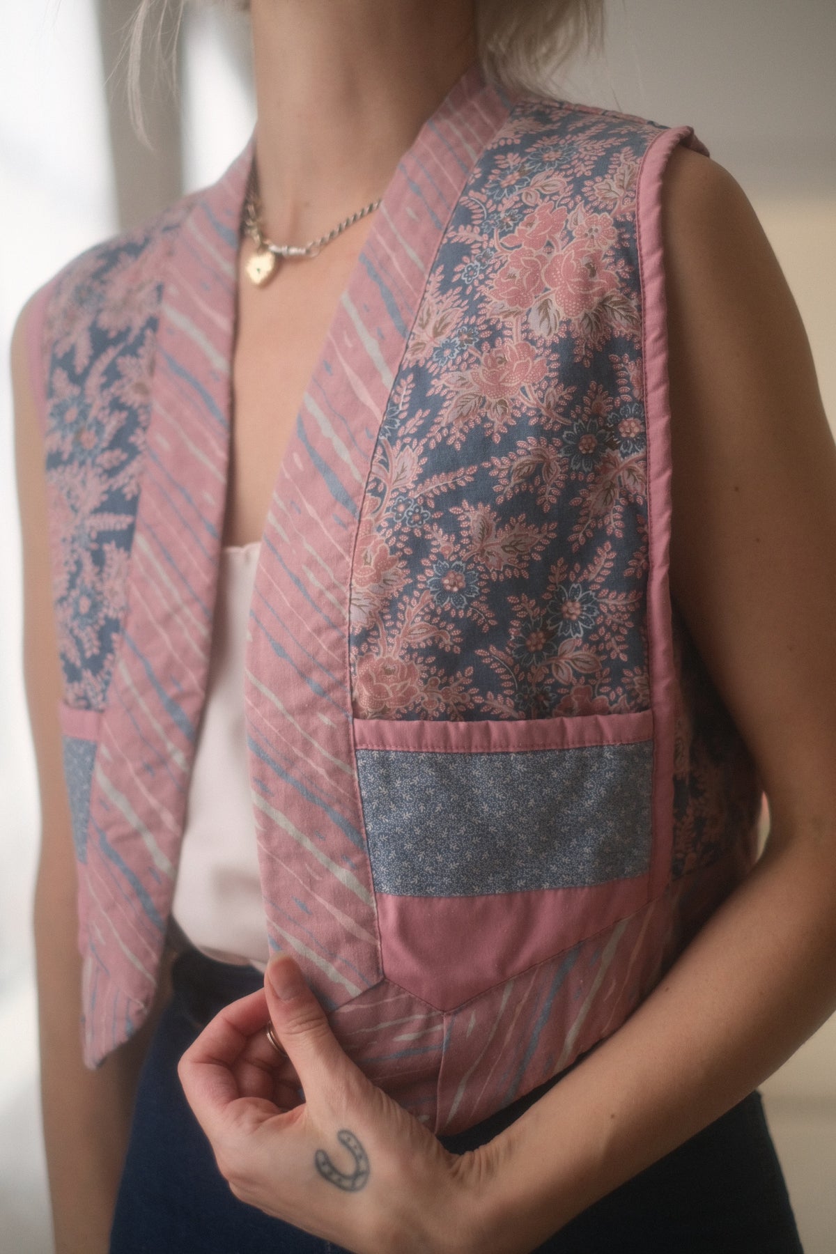 1970s Flora Quilt Vest