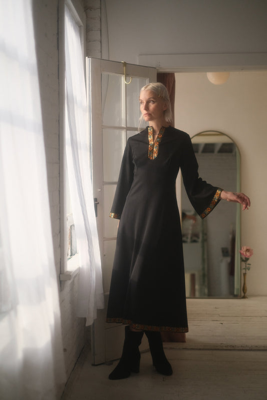1960s Gold Noir Gown