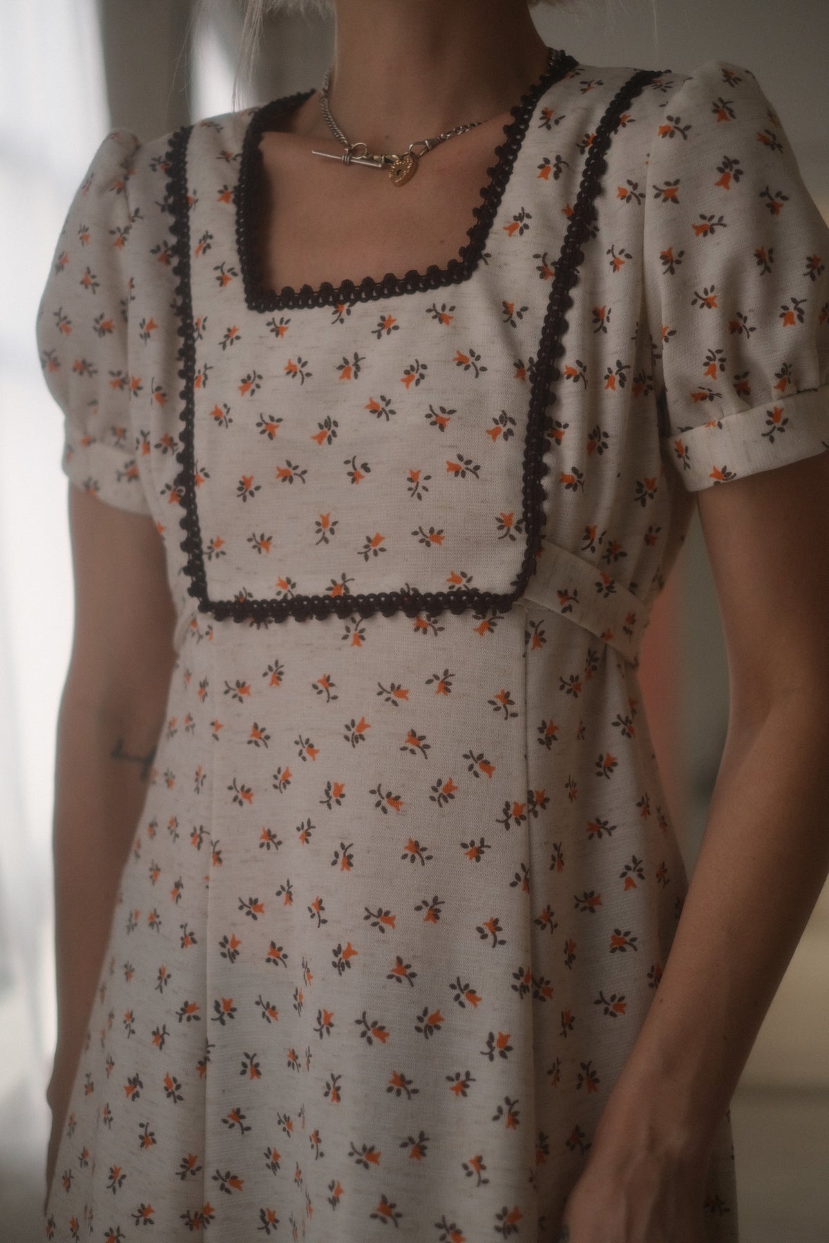 1970s Folk Flora Dress